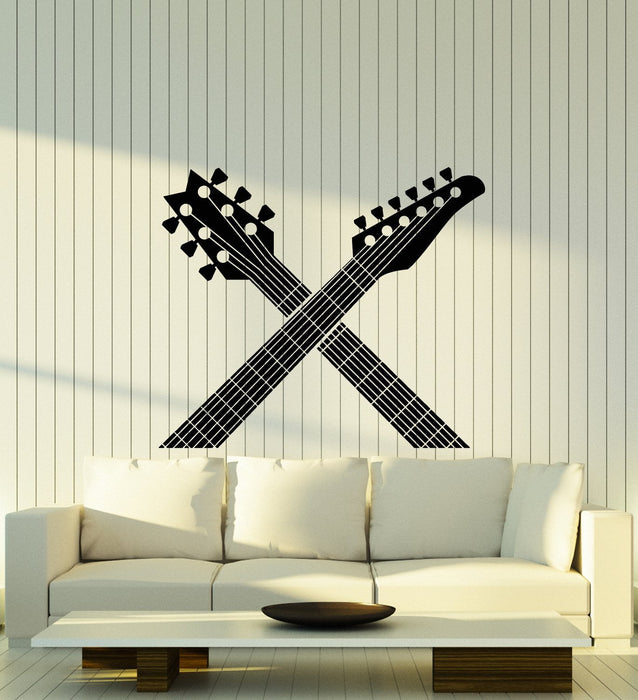 Vinyl Wall Decal Guitar Necks Music Musical Instruments Room Decor Stickers Mural Unique Gift (ig5119)