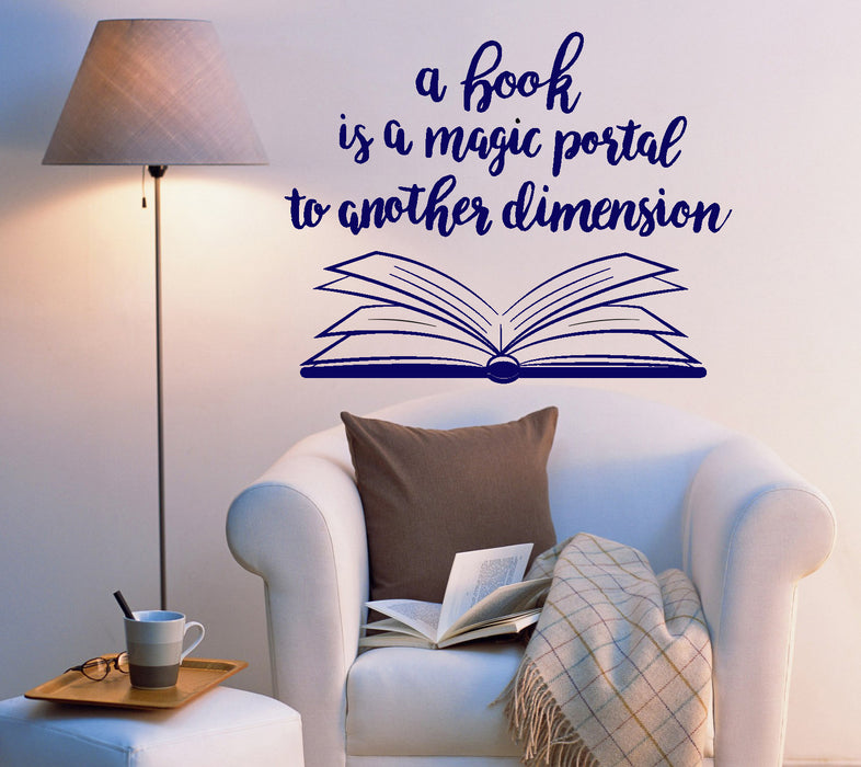 Book Quote Vinyl Wall Decal Reading Room Book Shop Art Decor Stickers Mural (ig5297)