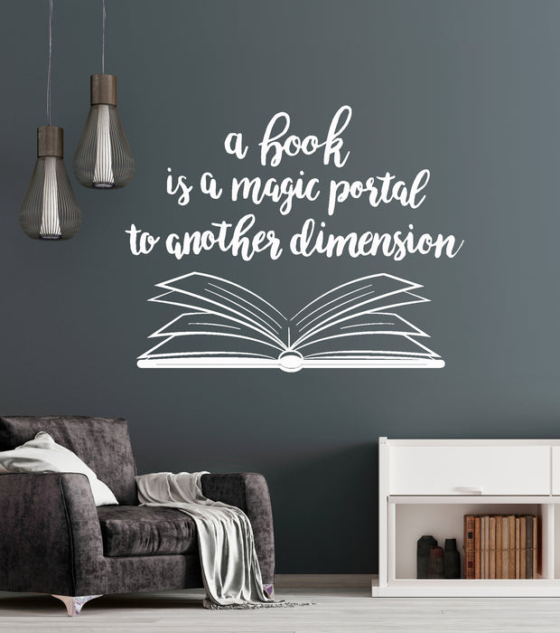 Book Quote Vinyl Wall Decal Reading Room Book Shop Art Decor Stickers Mural (ig5297)