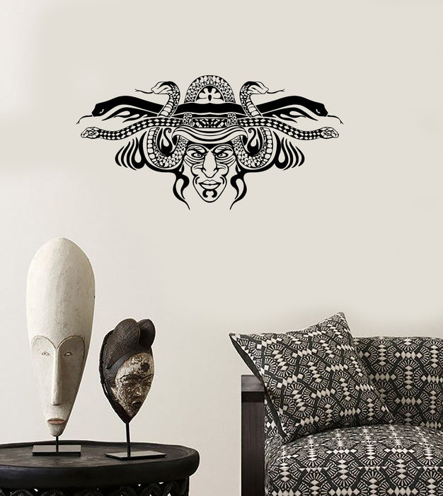 Wall Stickers Barbarian Shaman Mask Snakes Art Mural Vinyl Decal Unique Gift (ig1976)