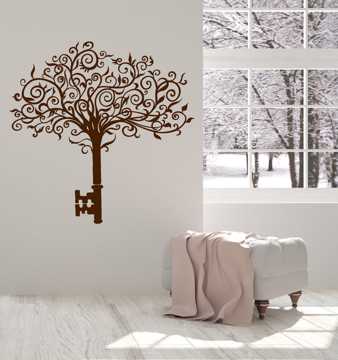 Vinyl Wall Decal Abstract Tree Key Home Art Interior Ideas Stickers Unique Gift (ig4855)