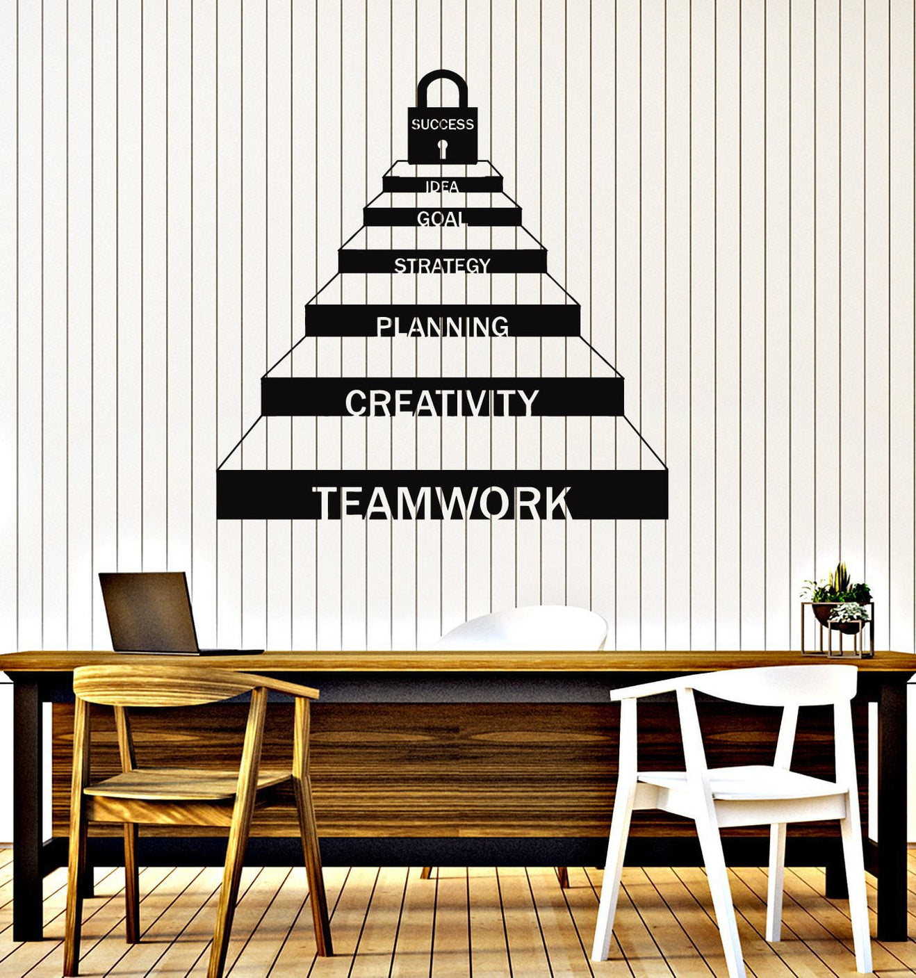 Vinyl Wall Decal Teamwork Office Space Success Motivation Career Ladde ...