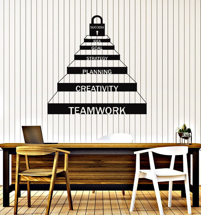 Vinyl Wall Decal Teamwork Office Space Success Motivation Career Ladder Stickers Mural Unique Gift (ig5211)