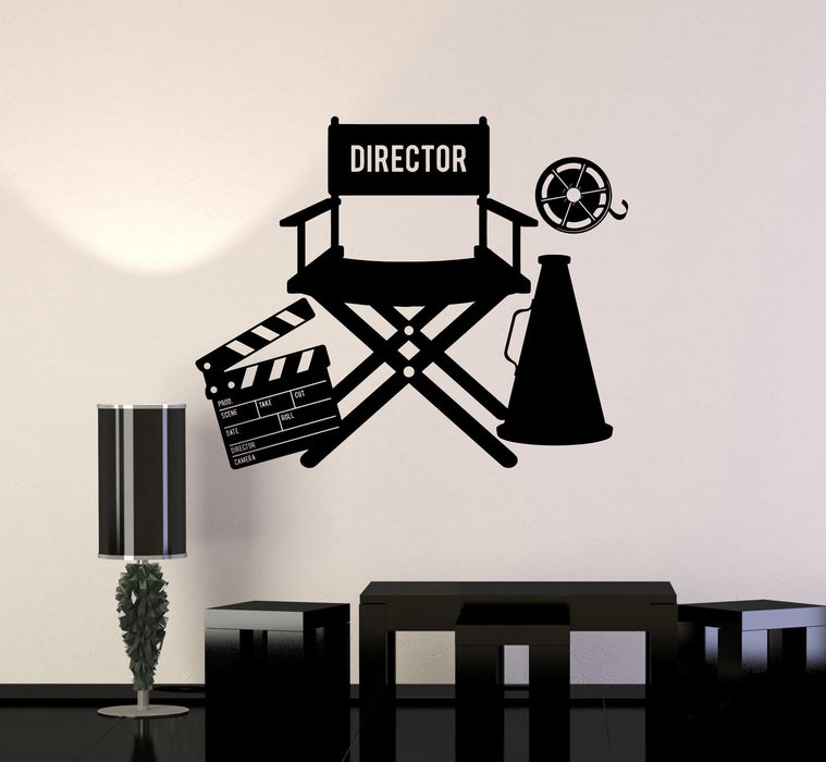 Vinyl Wall Decal Film Director Filming Cinema Room Movie Stickers Mural Unique Gift (ig5007)