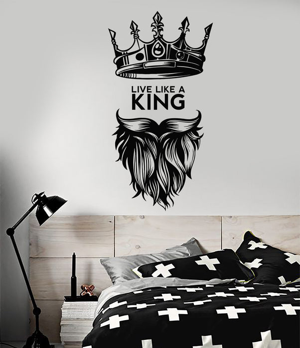 Vinyl Wall Decal King Quote Man Cave Art Decor Bedroom Stickers Mural Unique Gift (ig5167)
