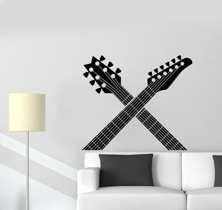 Vinyl Wall Decal Guitar Necks Music Musical Instruments Room Decor Stickers Mural Unique Gift (ig5119)