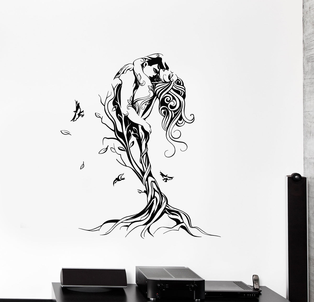 Vinyl Wall Decal Abstract Love Couple Tree Bedroom Art Decor Stickers ...