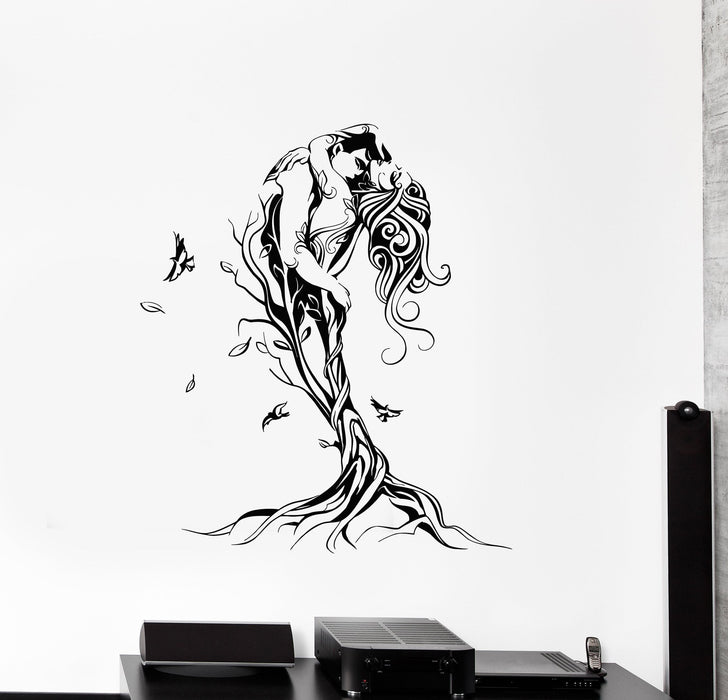 Vinyl Wall Decal Abstract Love Couple Tree Bedroom Art Decor Stickers Mural Unique Gift (ig5189)