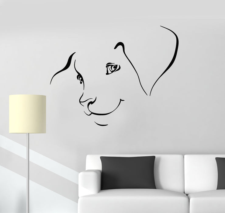 Vinyl Wall Decal Puppy Dog Head Animal Pet Shop Grooming Salon Stickers Mural Unique Gift (ig5173)