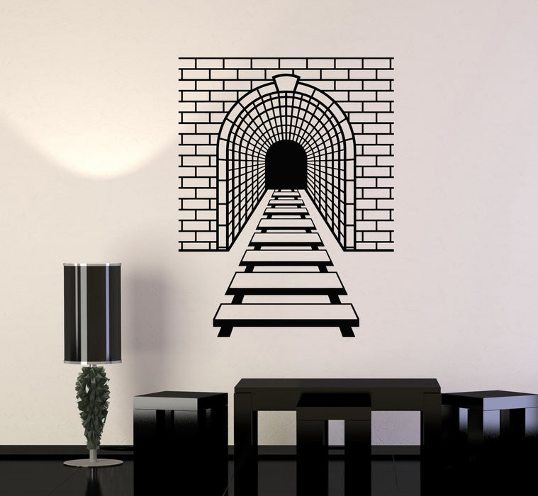 Vinyl Wall Decal Railroad Tunnel Railway Kids Room Art Decor Stickers Mural Unique Gift (ig5207)