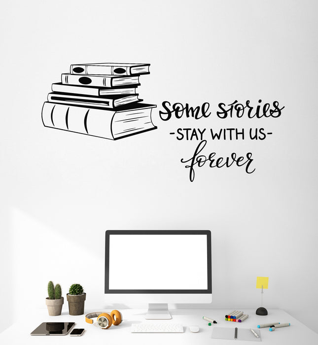 Vinyl Wall Decal Books Shop Quote Library Reading Room Decor Art Stickers Mural Unique Gift (ig5091)