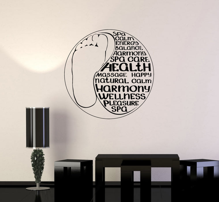 Vinyl Wall Decal Spa Salon Zen Yin Yang Massage Room Relax Yoga Stickers Mural Unique Gift (ig5076)