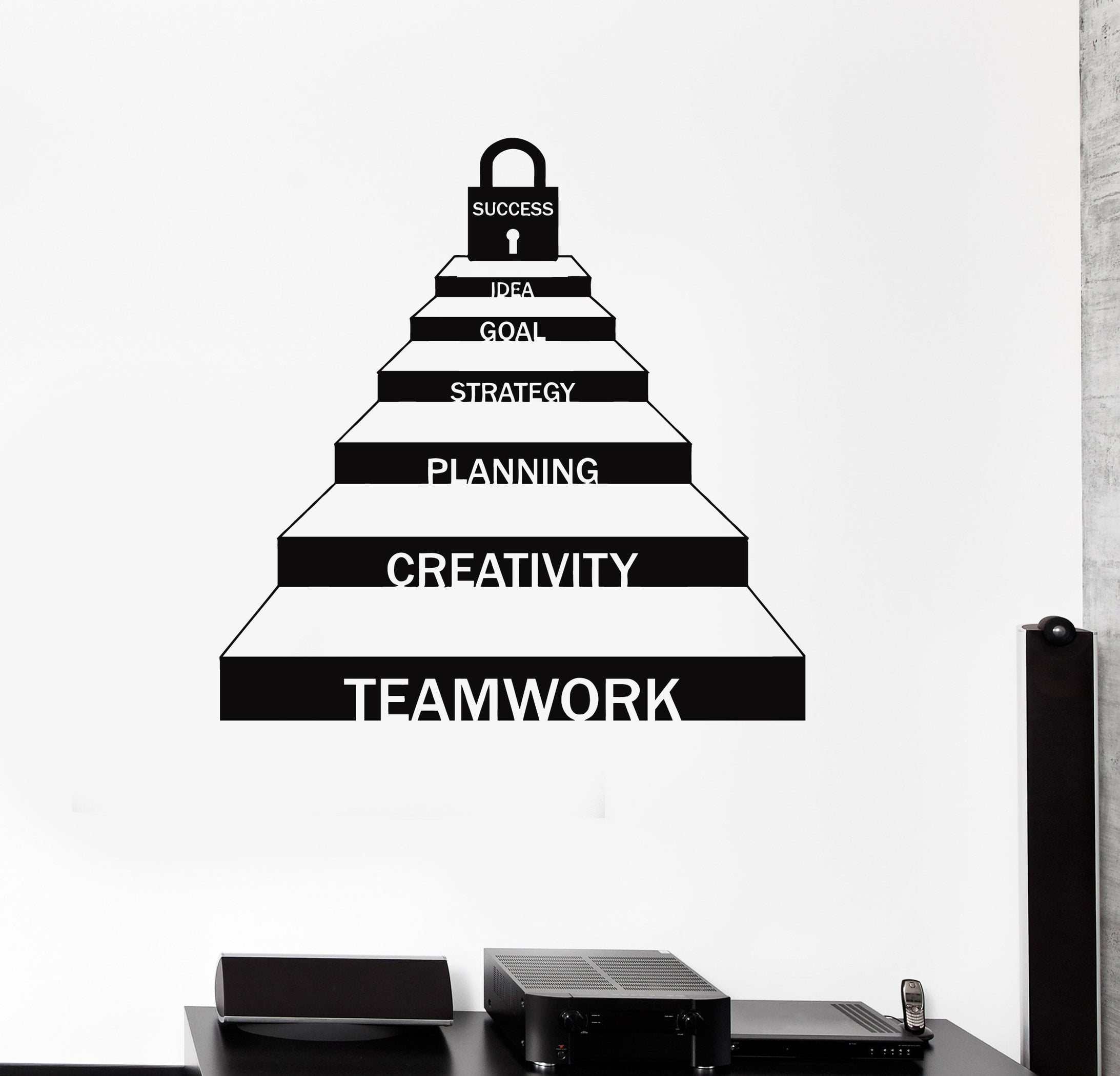 Vinyl Wall Decal Teamwork Office Space Success Motivation Career Ladde ...