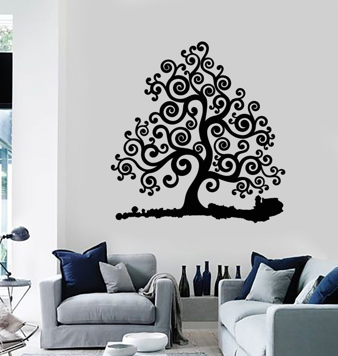 Vinyl Wall Decal Beautiful Abstract Tree Nature Home Room Decor Stickers Mural Unique Gift (ig5162)