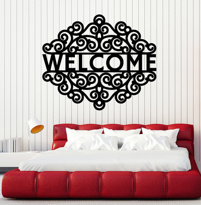 Vinyl Wall Decal Welcome Home Bedroom Room Interior Idea Decoration Stickers Mural Unique Gift (ig4986)