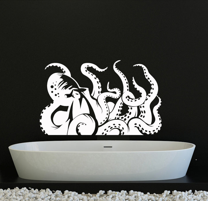 Vinyl Wall Decal Giant Octopus Kraken Marine Monster Tentacles Art Stickers Mural Unique Gift (ig5065)