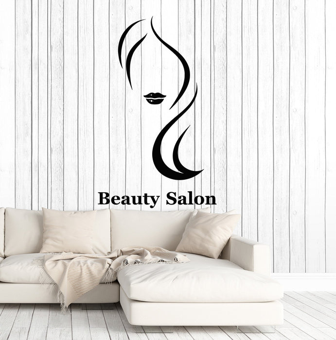 Vinyl Wall Decal Beauty Salon Lettering Woman Hair Hairdresser Stickers Mural Unique Gift (ig5048)