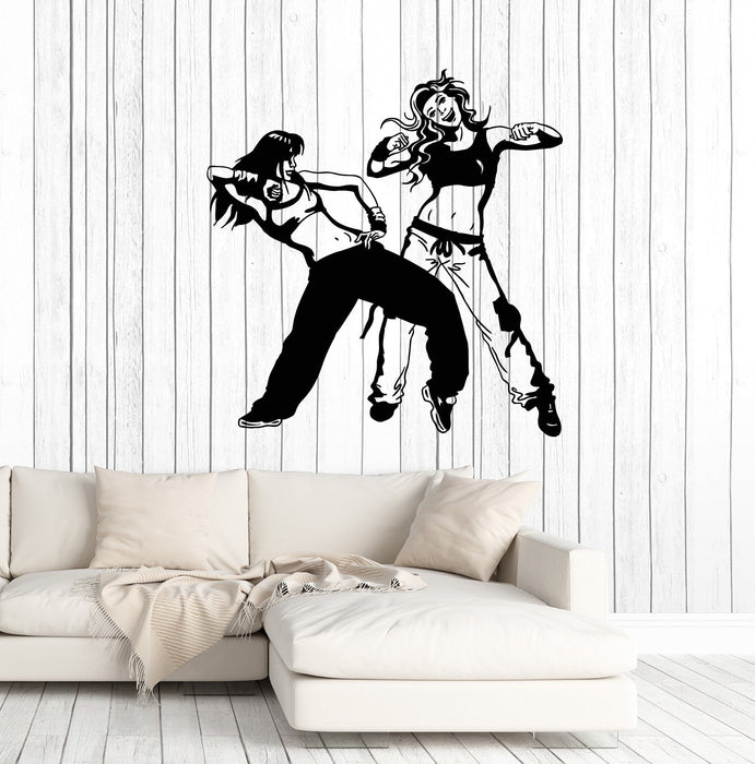 Виниловые наклейки на стену сексуальная пара танцоров танцуют хип-хоп подростковая комната наклейки настенная роспись уникальный подарок (ig5057)