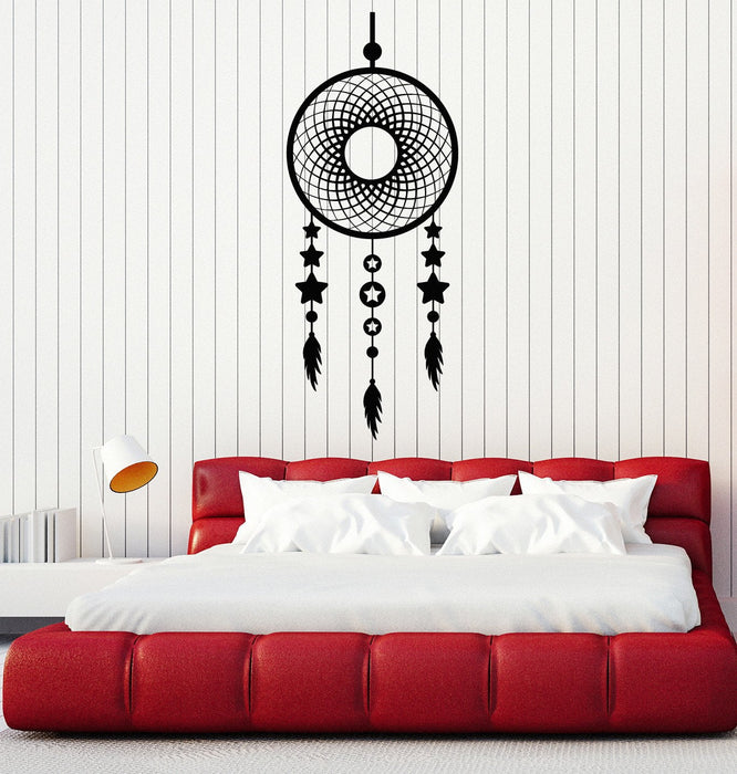 Vinyl Wall Decal Dreamcatcher Stars Ethnic Bedroom Style Decorating Stickers Mural Unique Gift (ig5034)