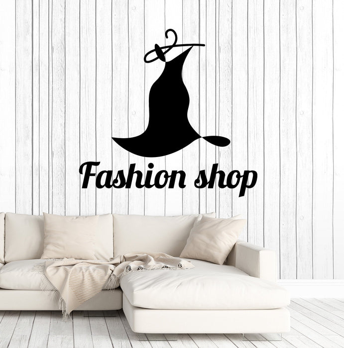 Vinyl Wall Decal Fashion Shop Dress Clothes Women Style Stickers Mural Unique Gift (ig5028)