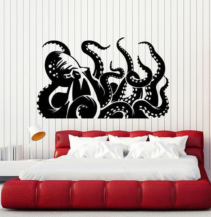 Vinyl Wall Decal Giant Octopus Kraken Marine Monster Tentacles Art Stickers Mural Unique Gift (ig5065)