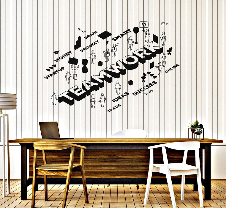 Vinyl Wall Decal Teamwork Team Office Worker Success Business Stickers Mural Unique Gift (ig5061)