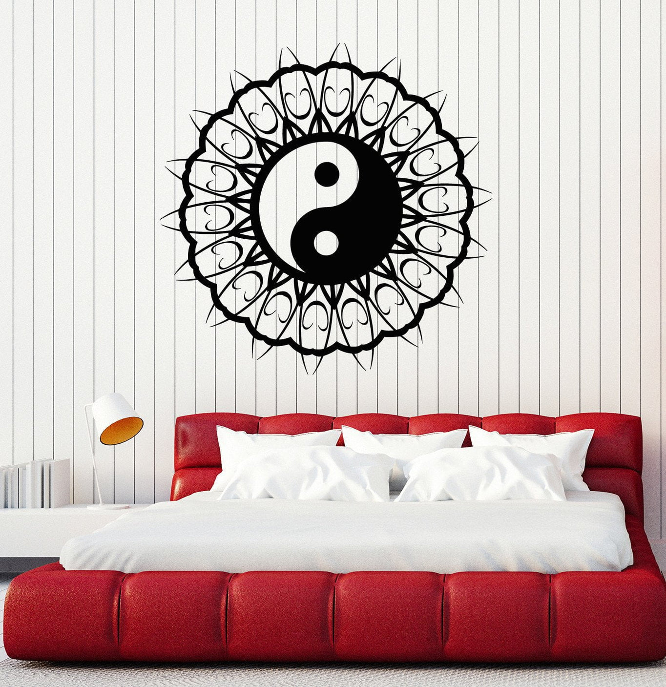 Vinyl Wall Decal Mandala Yin Yang Zen Home Decor Room Art Stickers Mur ...
