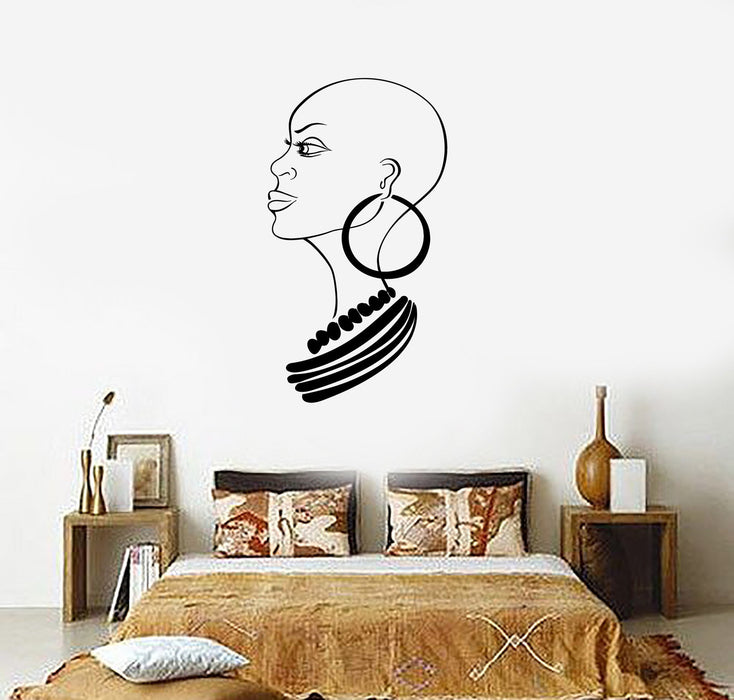 Wall Stickers Vinyl Decal Beautiful African Woman Beauty Salon Unique Gift (ig2078)
