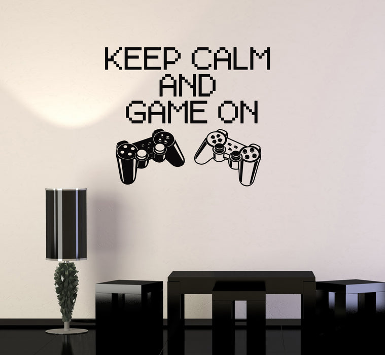 Vinyl Decal Quote Gaming Game Video Game Playroom Wall Stickers Unique Gift (ig2751)
