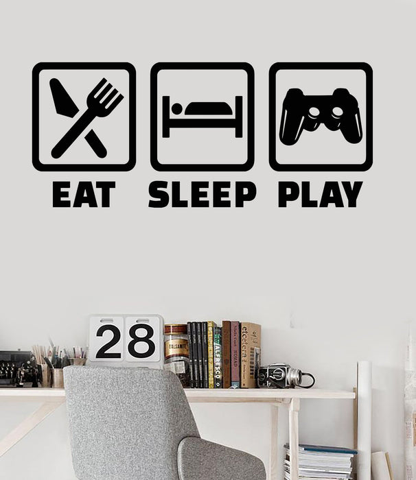 Vinyl Wall Decal Gaming Lifestyle Video Game Playroom Teen Room Stickers Unique Gift (ig3440)