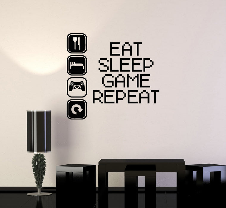  Vinyl Wall Decal Gamer Lifestyle Quote Gaming Play