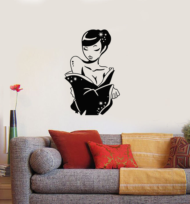 Wall Stickers Vinyl Decal Oriental Geisha Woman Beautiful Hot Sexy Girl Unique Gift (ig1565)