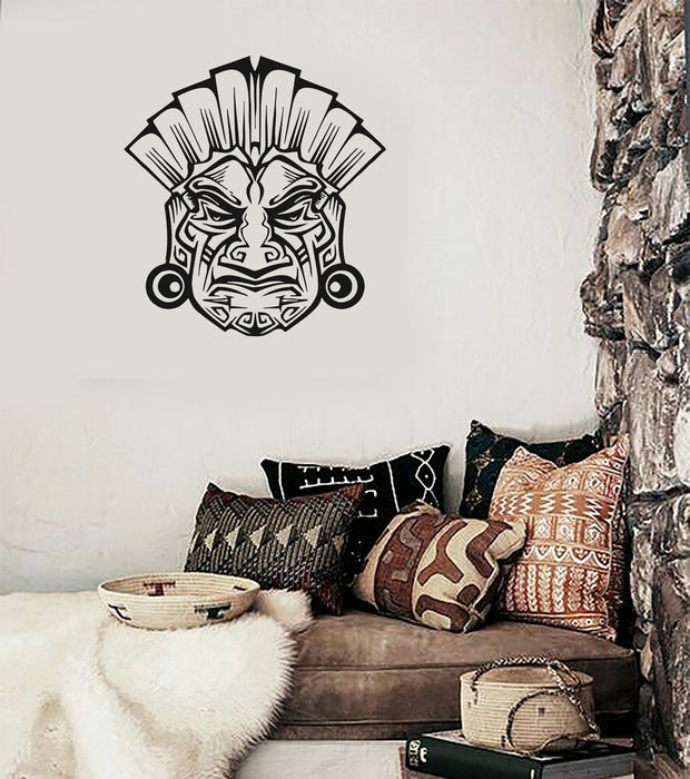 Vinyl Decal Shaman Mask Ancient Maya Inca Wall Sticker Mural Unique Gift (i005)