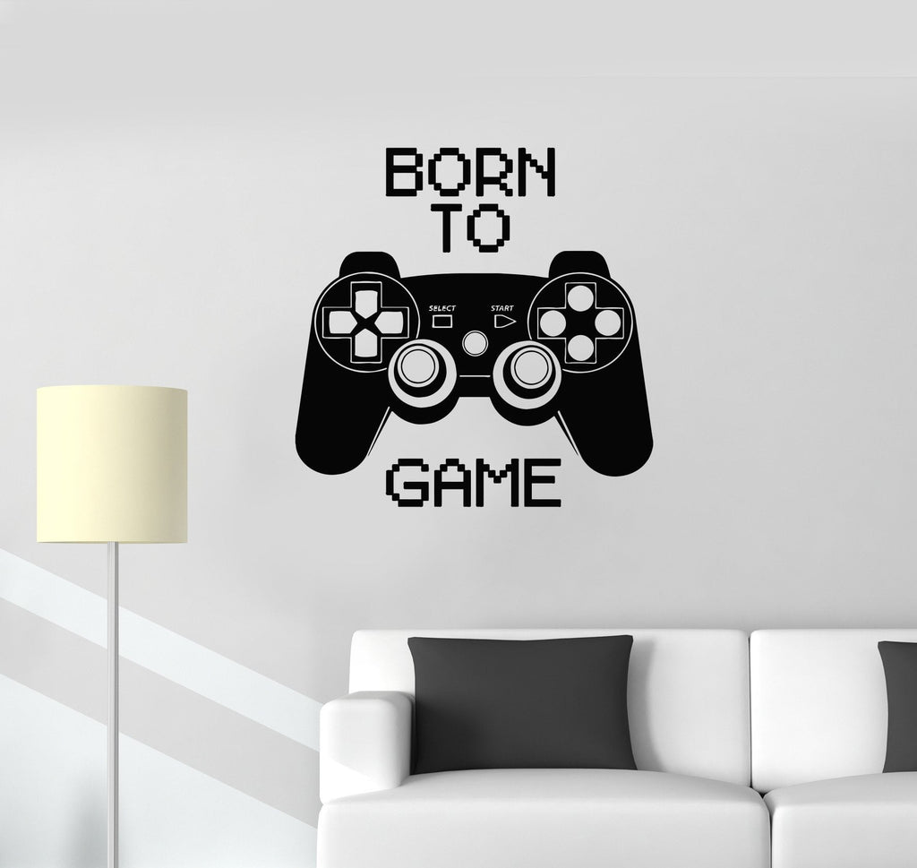 Born To Be A Gamer Sticker Decal Funny Player Gaming Pc Console Nerd Gamer