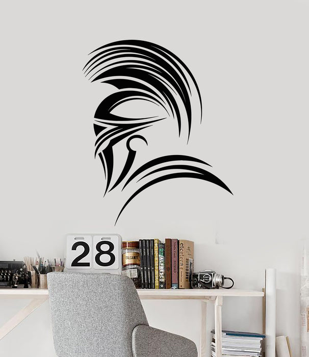 Виниловая наклейка на стену Шлем Древний Воин Доспехи Подростковая Комната Мальчики Наклейки Фреска (g2167)