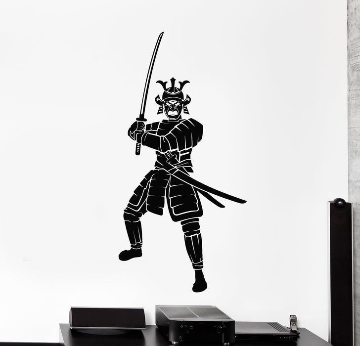 Vinyl Wall Decal Japanese Warrior Katana Samurai Asian Art Stickers Mural (g543)