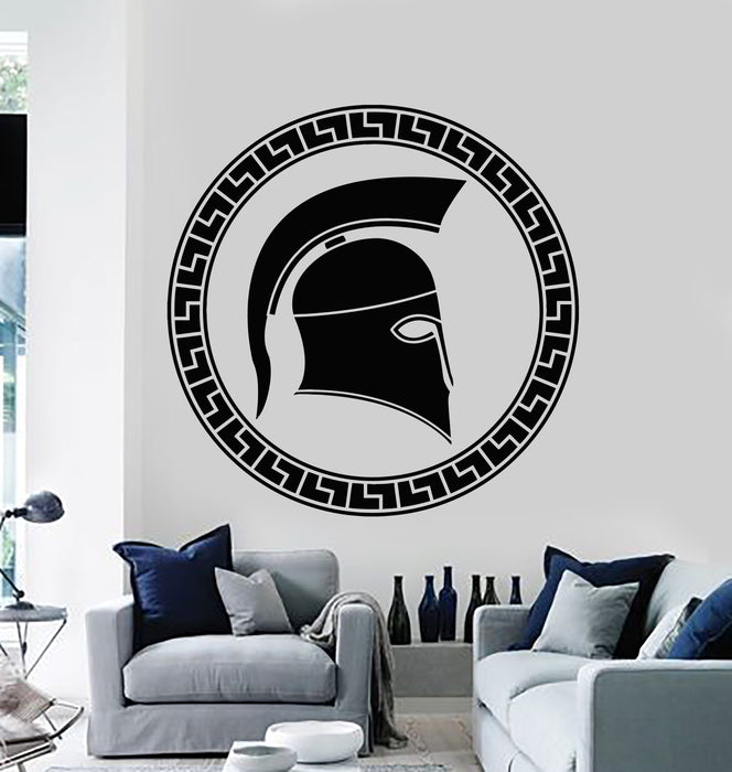 Vinyl Wall Decal Helmet Ancient Greek Warrior Spartan Art Stickers Mural (g1170)