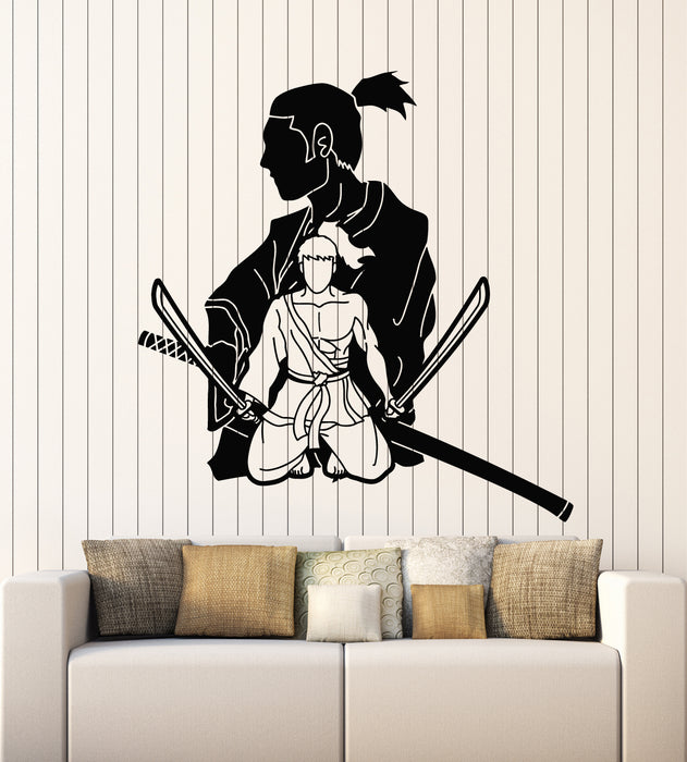 Vinyl Wall Decal Samurai Oriental Martial Arts Japanese Warrior Sword Stickers Mural (g2349)