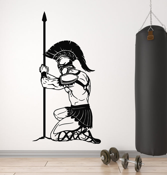 Vinyl Wall Decal Spartan Warrior Ancient Greek Military Decor Stickers Mural (g5239)