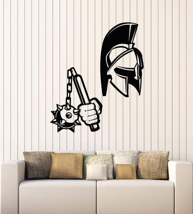 Vinyl Wall Decal History Gladiators Fighter Weapon Helmet Man Cave Stickers Mural (g3204)