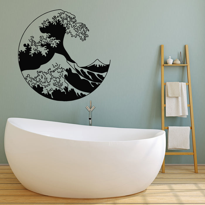 Vinyl Wall Decal Nautical Marine Ocean Sea Waves Beach Stickers Mural (g5984)