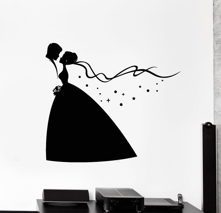 Vinyl Wall Decal Bride Groom Wedding Family Boutique Stickers Mural (g510)