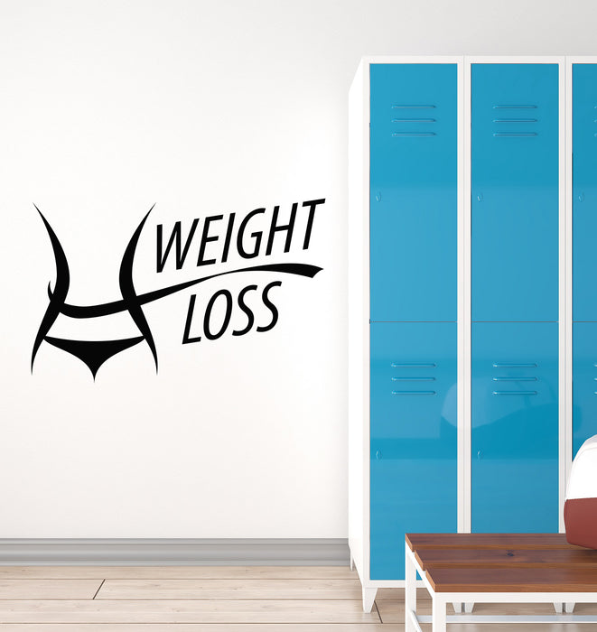 Vinyl Wall Decal Weight Loss Diet Home Gym Motivation Health Healthy Nutrition Sport Stickers Mural (ig6397)