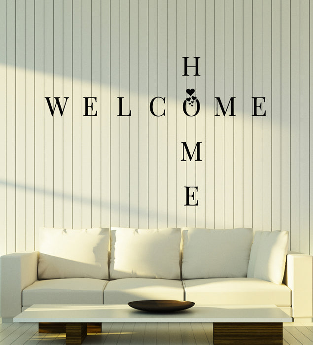 Autocollant mural en vinyle avec inscription « Welcome Home » (g7852)