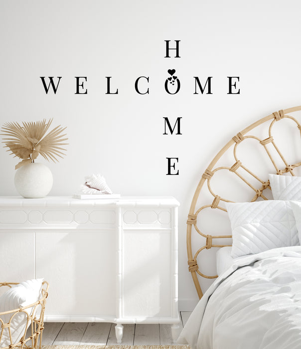Autocollant mural en vinyle avec inscription « Welcome Home » (g7852)