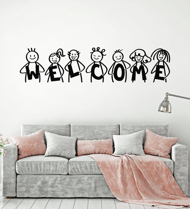 Vinyl Wall Decal Welcome Elementary School Kids Home Decor Stickers Mural (g3064)