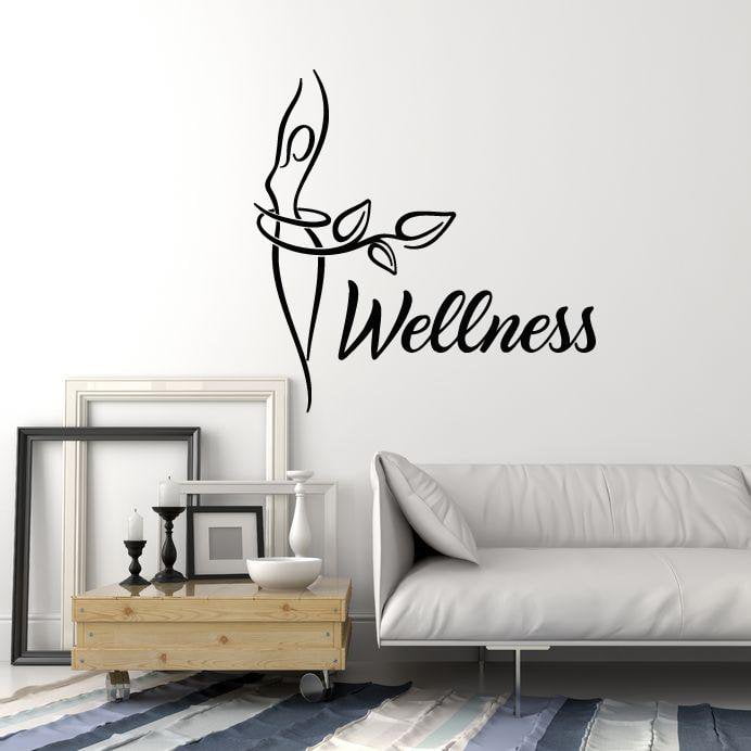 Wellness Vinyl Wall Decal Center Spa Beauty Salon Healthy Lifestyle Diet Stickers Mural (ig5309)