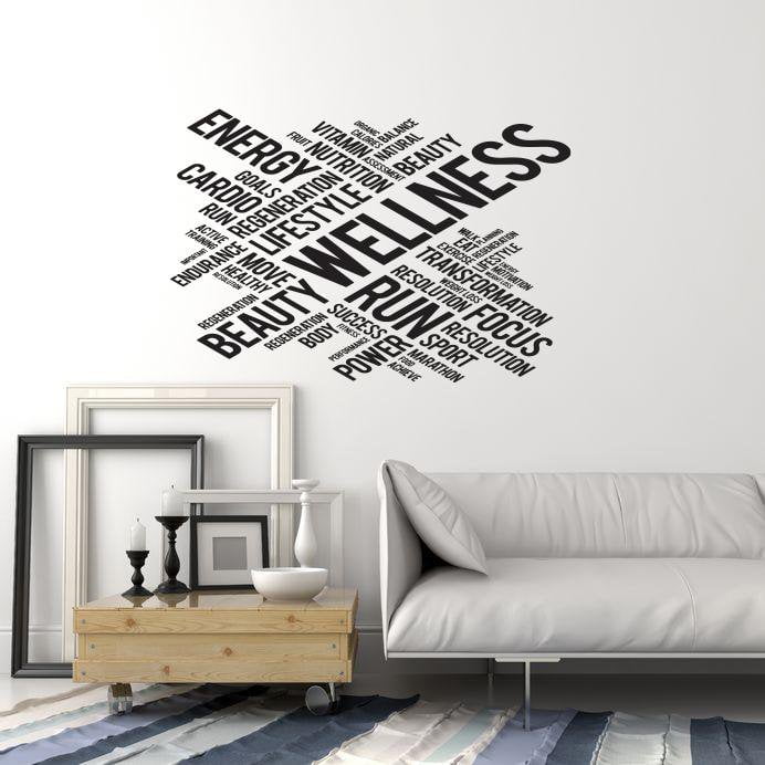 Vinyl Wall Decal Wellness Beauty Salon Spa Words Cloud Interior Art Stickers Mural (ig5752)