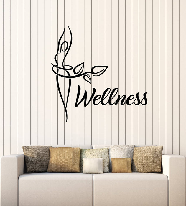 Wellness Vinyl Wall Decal Center Spa Beauty Salon Healthy Lifestyle Diet Stickers Mural (ig5309)
