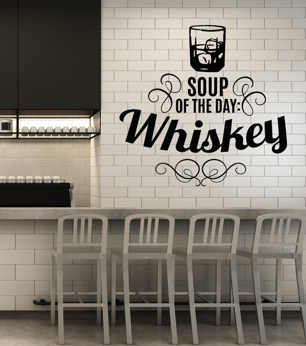 Vinyl Wall Decal Whiskey Pub Quote Words Bar Alcohol Drinking Stickers Mural (g5614)